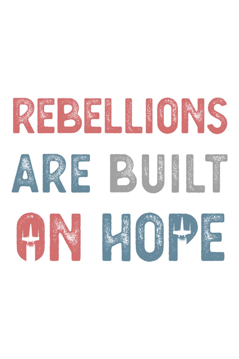 Junior's Rebellions Built on Hope Short Sleeve Graphic T-Shirt, Alternate, color, White