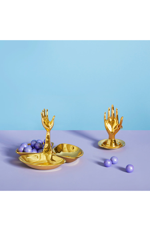 Jonathan Adler Hand Brass Ring Holder In Gold