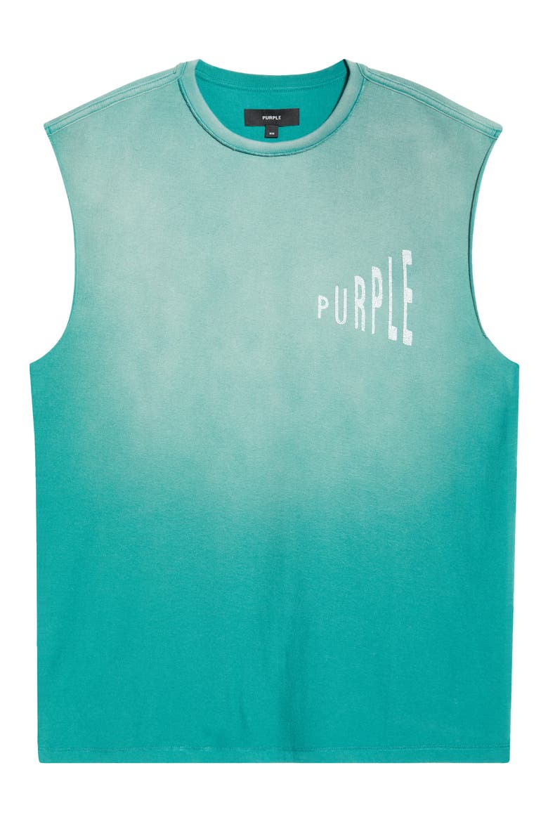Distressed Sleeveless Graphic T-Shirt, Alternate, color, GREEN