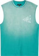 PURPLE BRAND Distressed Sleeveless Graphic T-Shirt