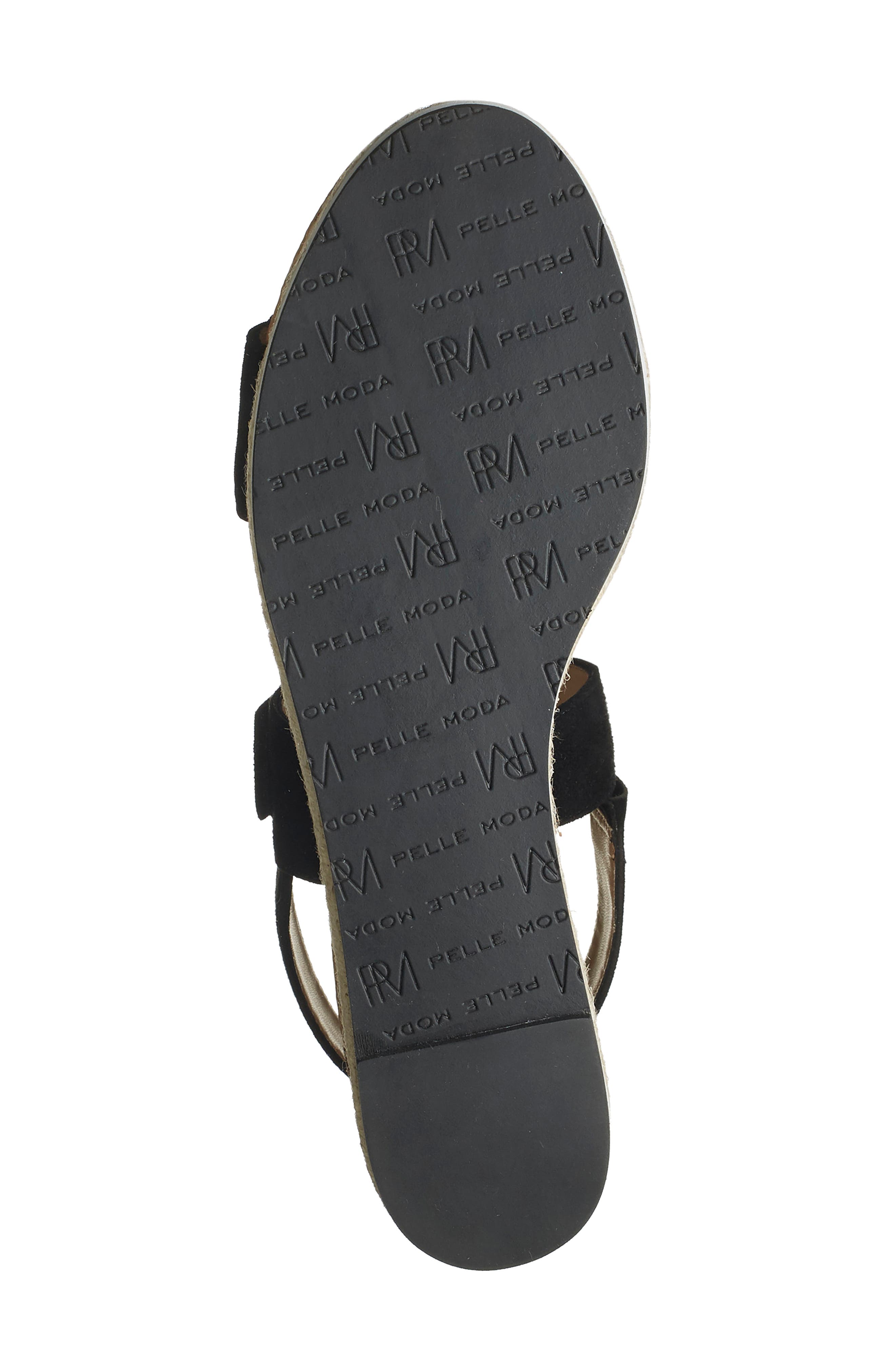 Pelle Moda Potter Platform Sandal, Alternate, color, Black