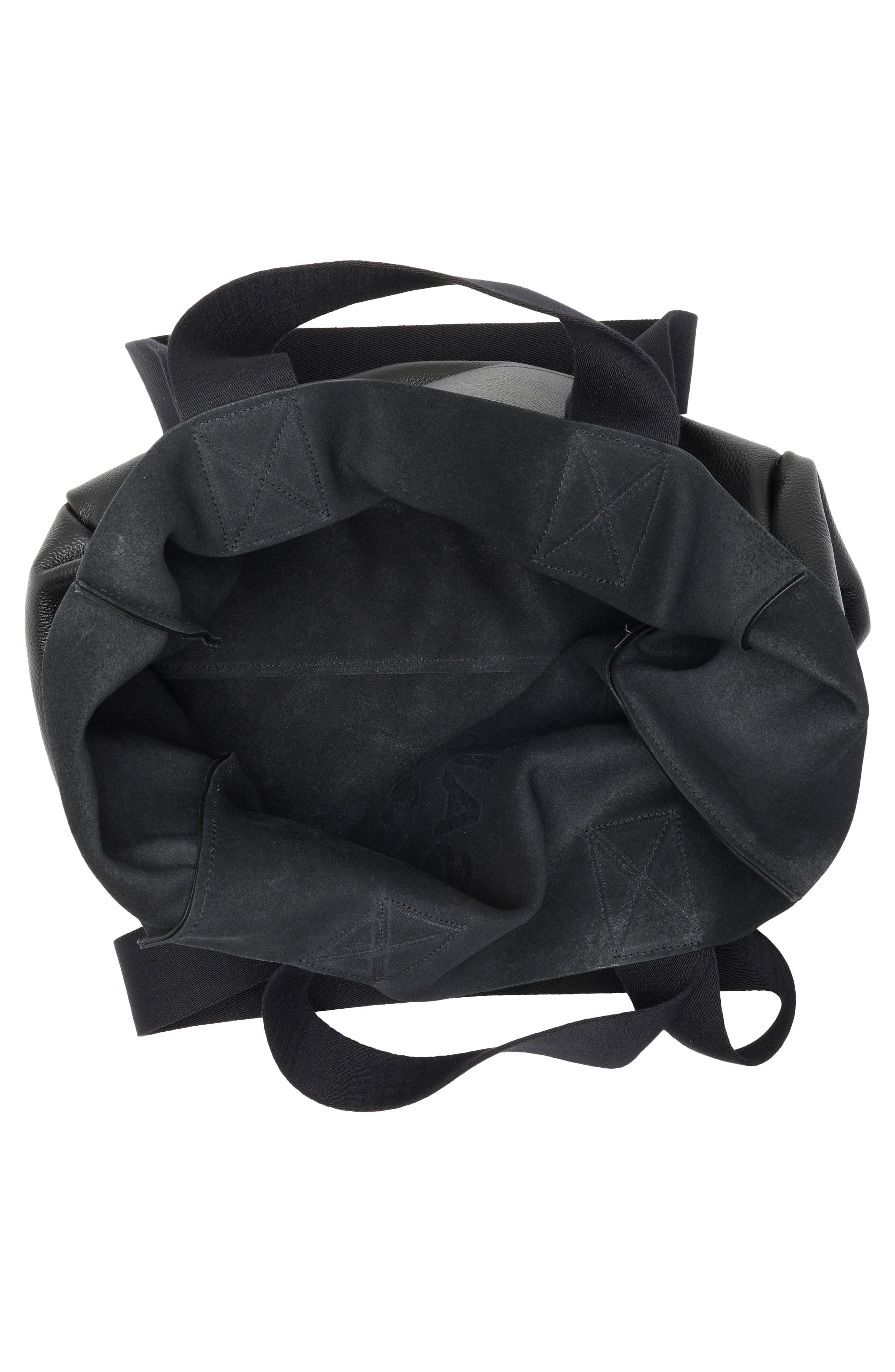 Izzy Leather Tote, Alternate, color, BLACK