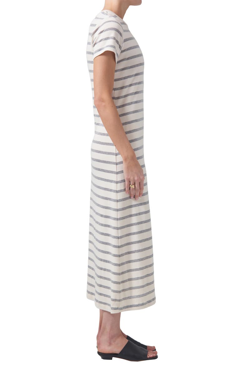 Citizens of Humanity Goldie Stripe Rib Maxi T-Shirt Dress, Alternate, color, 