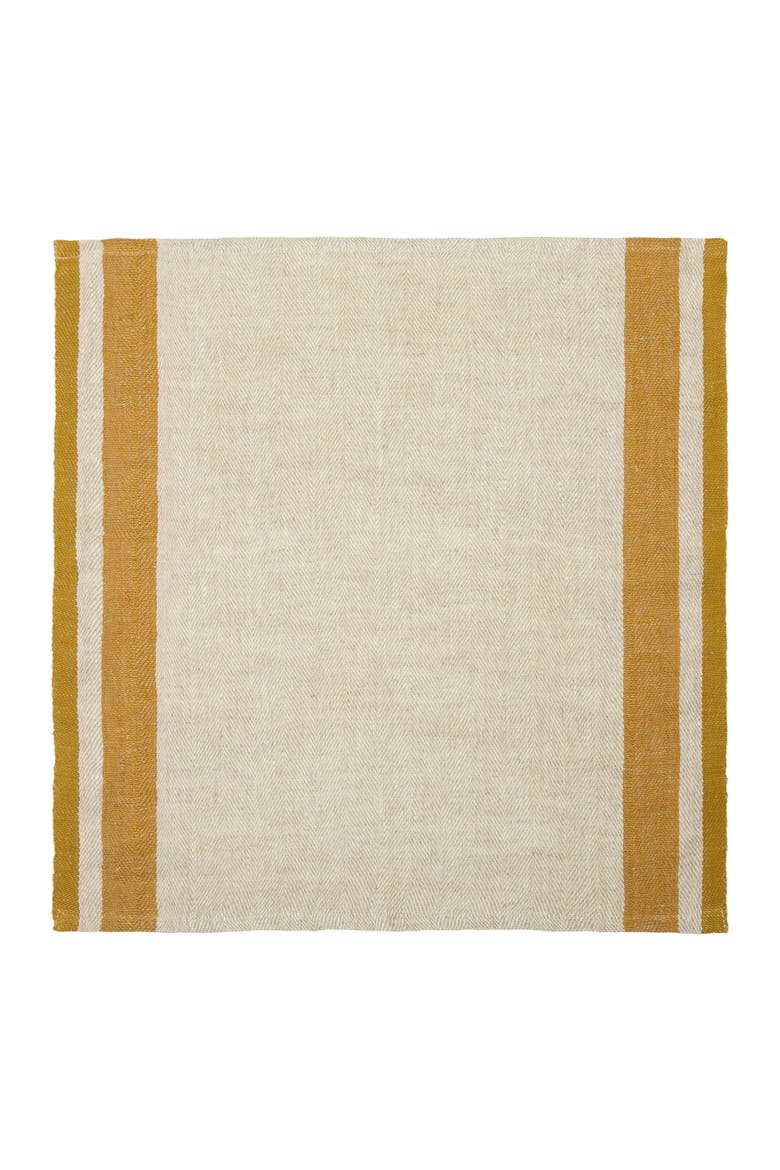 Gordes Napkins - Set of 4, Alternate, color, Mustard, Natural 20" x 20"