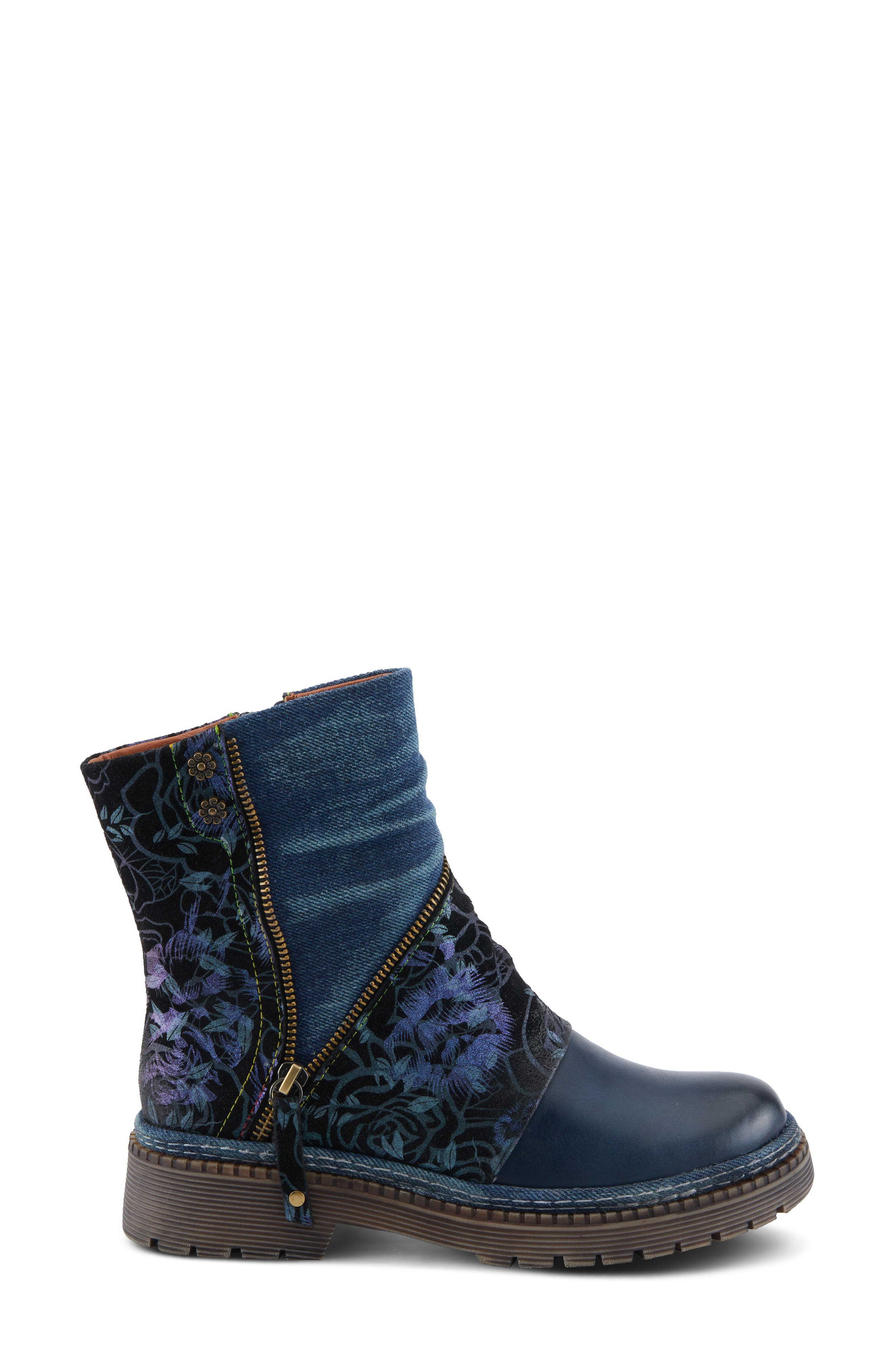 Avrilrose Platform Bootie, Alternate, color, NAVY MULTI
