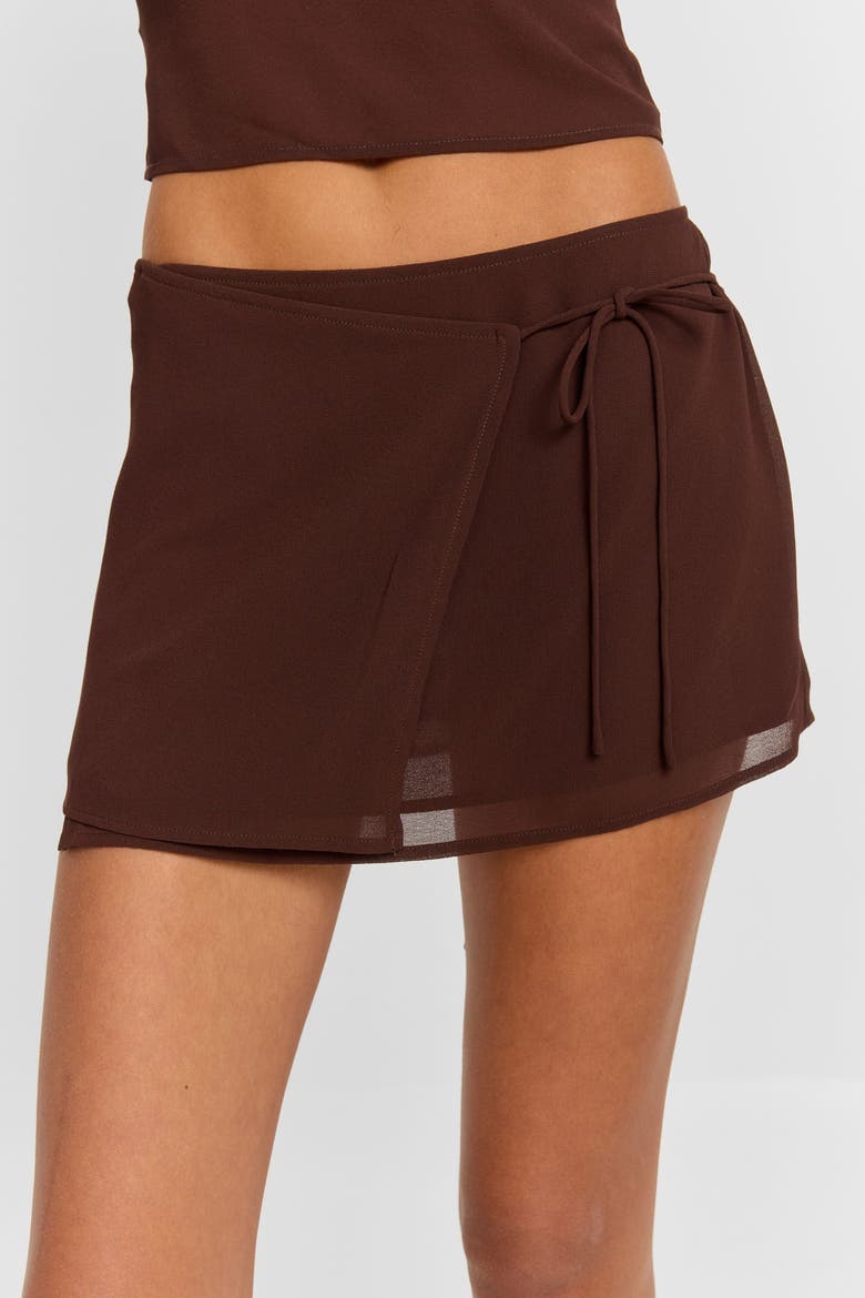 Victoria Mini Skirt, Alternate, color, Chocolate