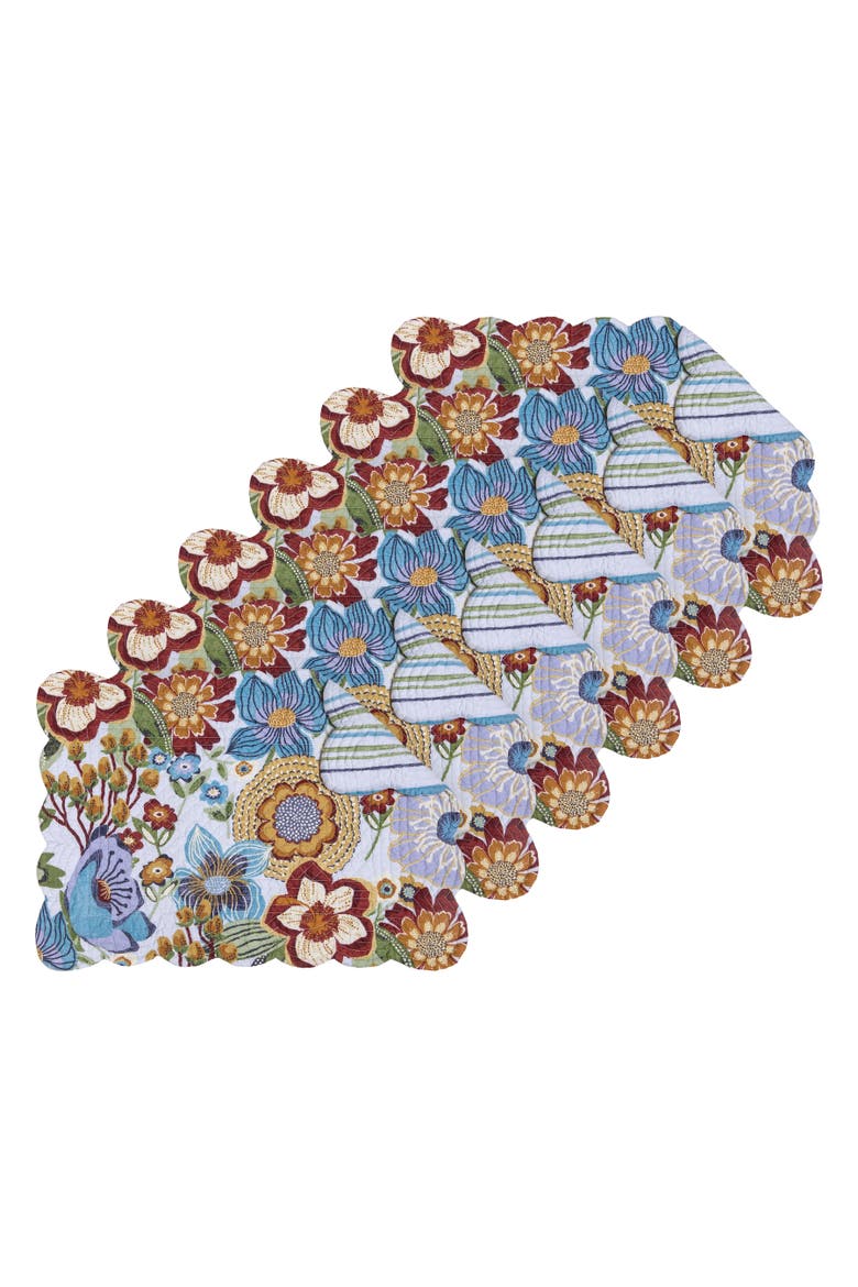 Calanthe Placemat Collection Sets of 6, Main, color, Blue