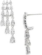 Nordstrom Cubic Zirconia Cascading Pear Chandelier Earrings