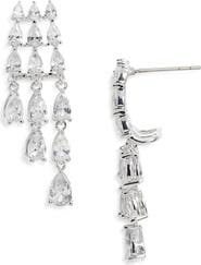 Nordstrom Cubic Zirconia Cascading Pear Chandelier Earrings