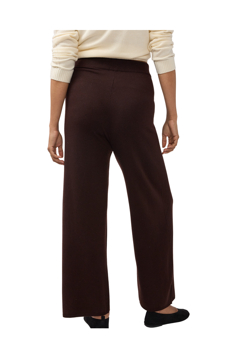Wide Leg Knit Maternity Sweater Pant, Alternate, color, Coffee Bean