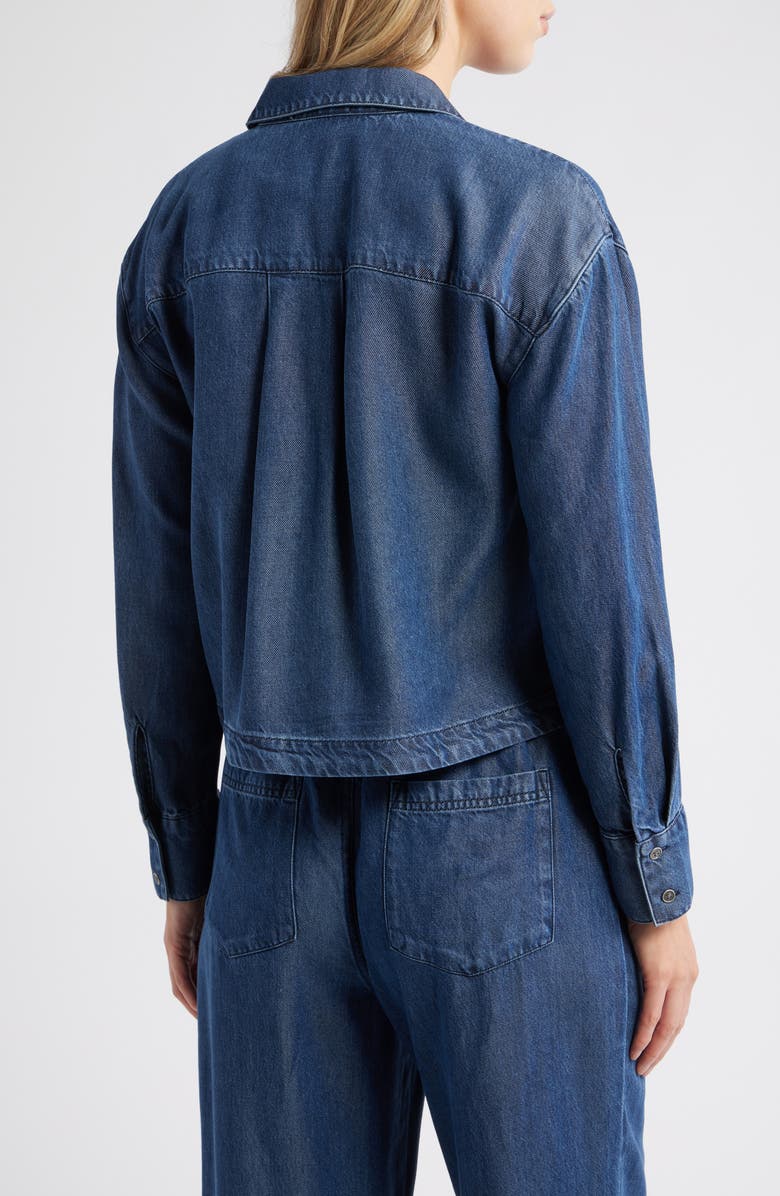 Cloth & Stone Zip Front Shacket, Alternate, color, Horizon Wash