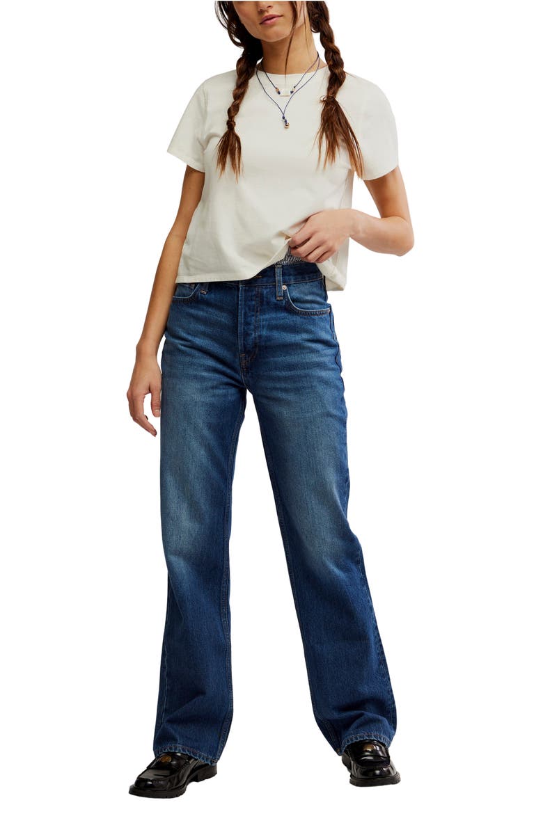 Holly Ripped Bootcut Jeans, Alternate, color, THAMES