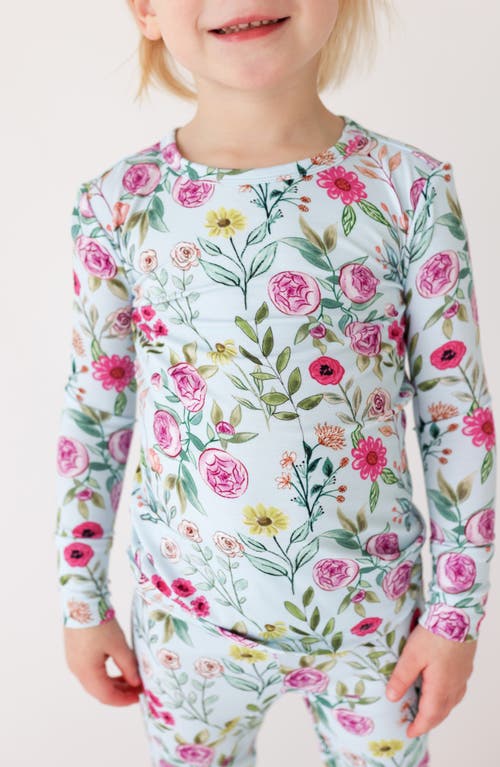 Posh Peanut Kids' Tasha Fitted Two-piece Pajamas In Blue