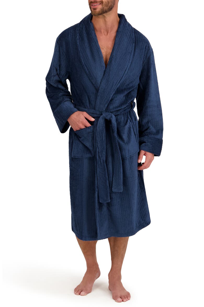 Fleece Robe, Main, color, NAVY
