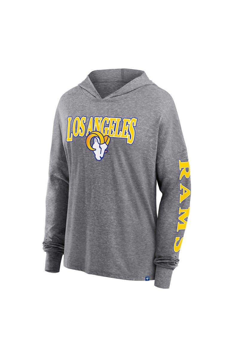 FANATICS Women's Fanatics Branded Heather Gray Los Angeles Rams Classic Outline Pullover Hoodie, Alternate, color,