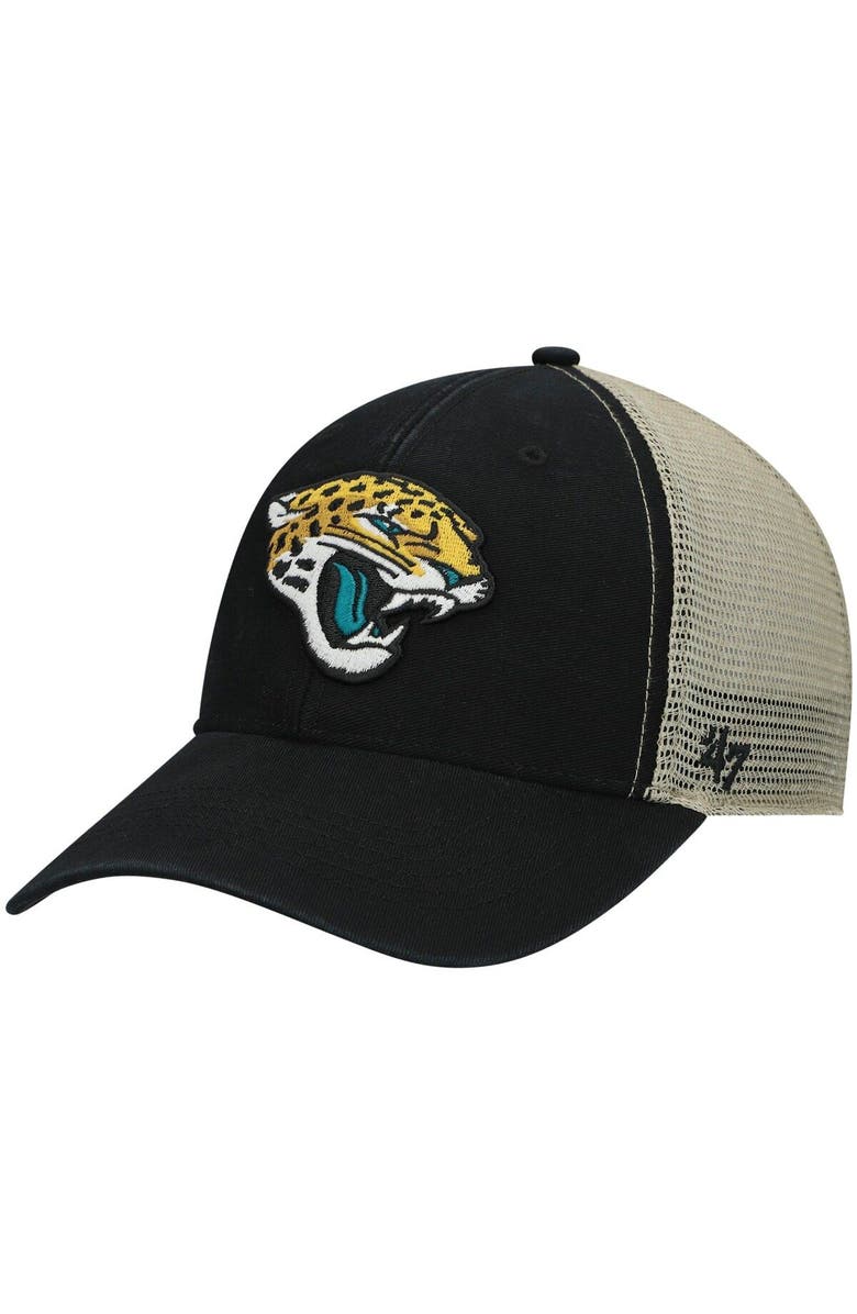 '47 Men's '47 Black Jacksonville Jaguars Flagship MVP Snapback Hat, Main, color, 