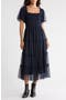 Puff Sleeve Midi Dress