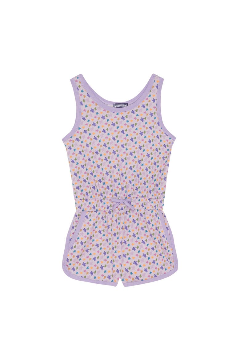 Girls Organic Cotton Playsuit Micro Ronde des Tortues, Main, color, Flower