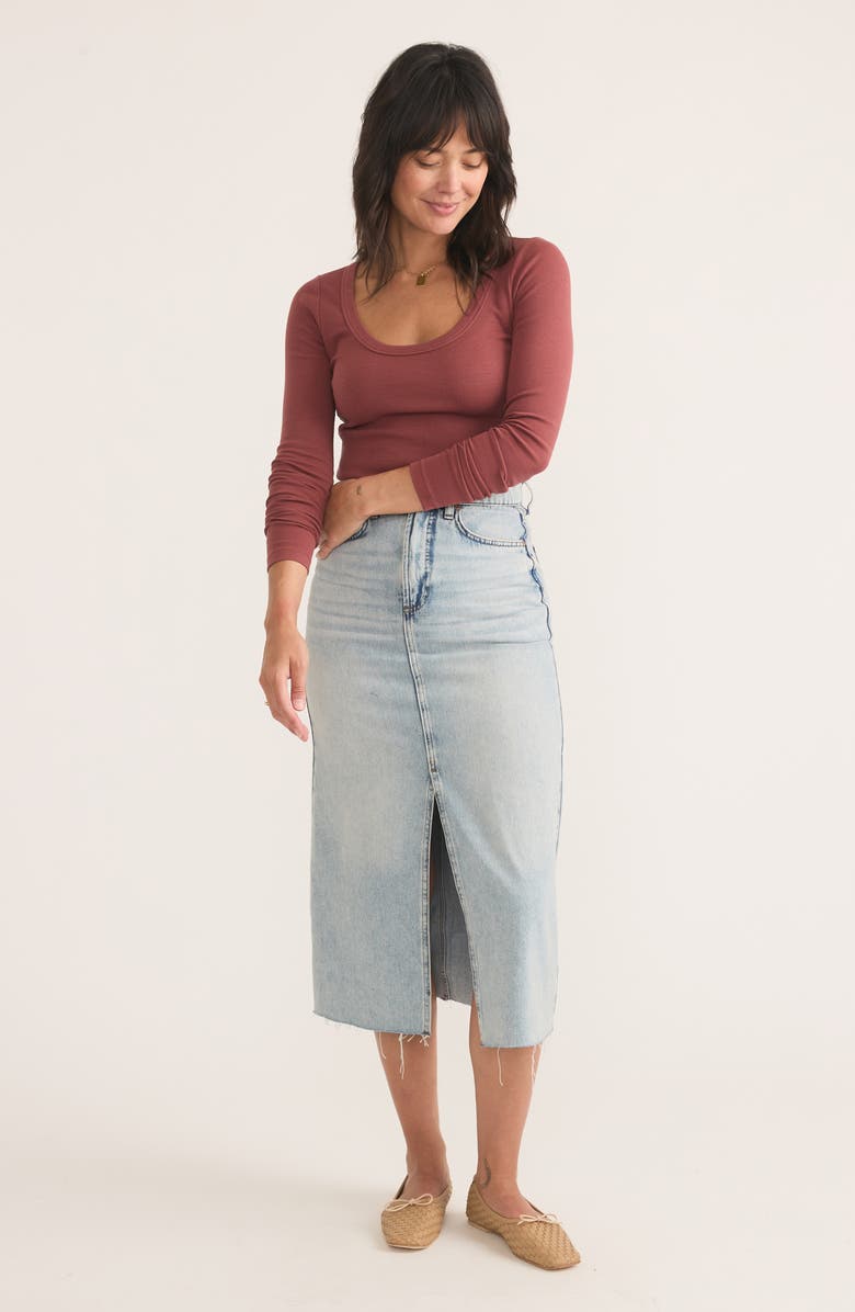 Marine Layer Lexi Sun-In Long Sleeve Rib T-Shirt, Alternate, color, 