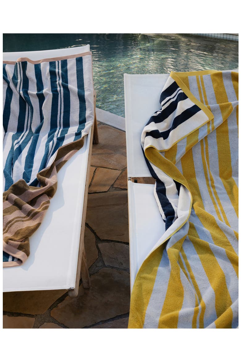 Casita Stripe Beach Towel, Alternate, color, CITRON AND SKY
