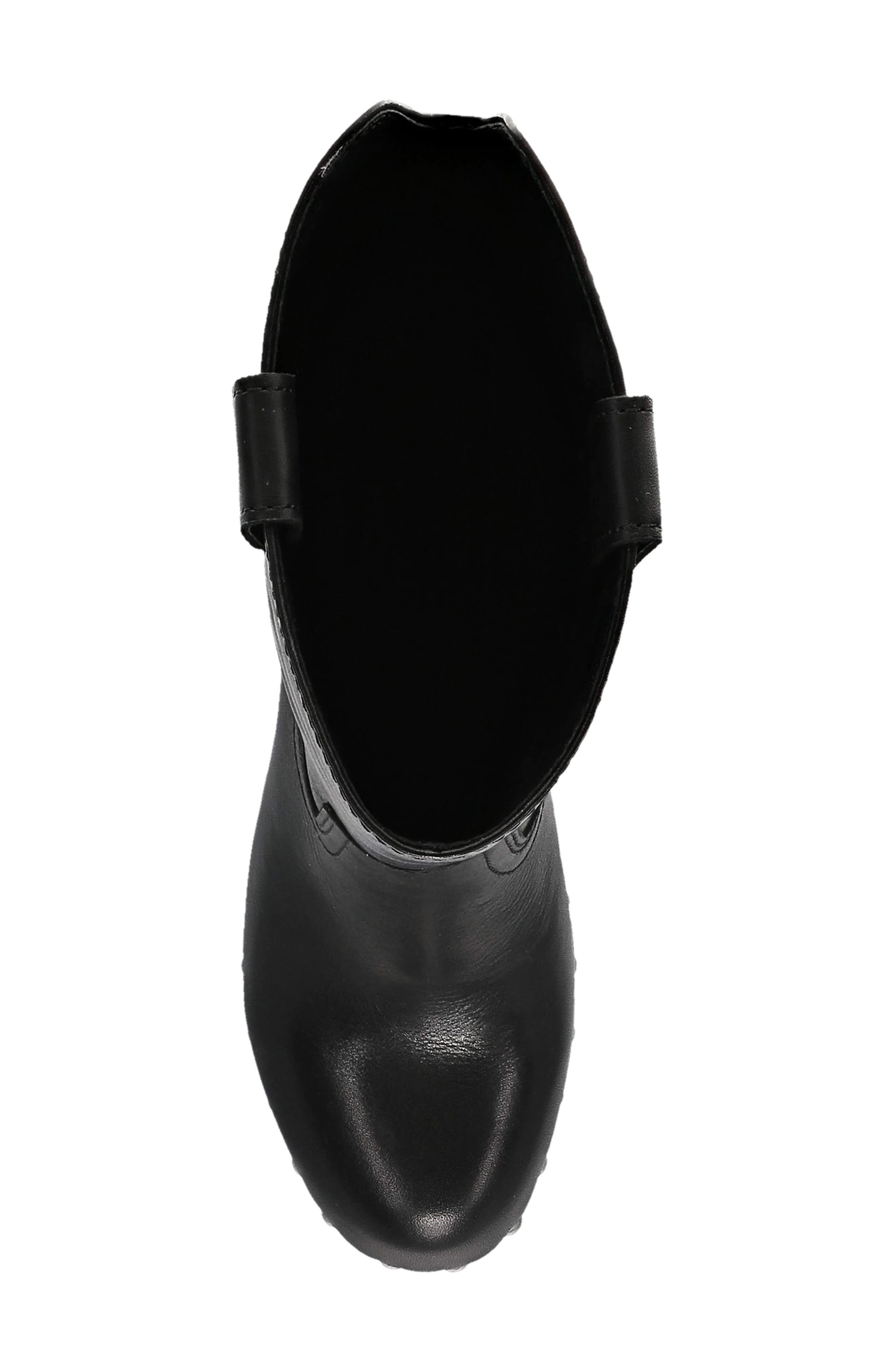 Cindy Pull On Leather Boot, Alternate, color, BLACK