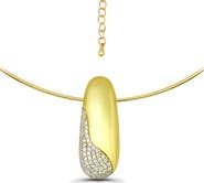 Christian Siriano New York Cubic Zirconia Pavé Pendant Collar Necklace