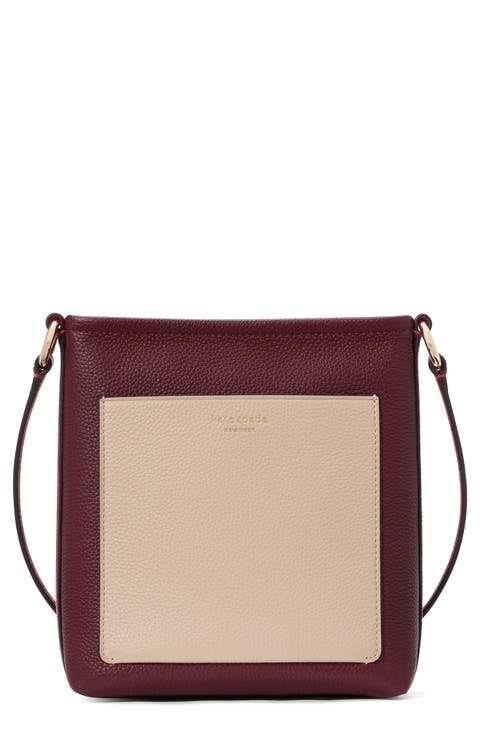 ava colorblock pebbled leather crossbody bag