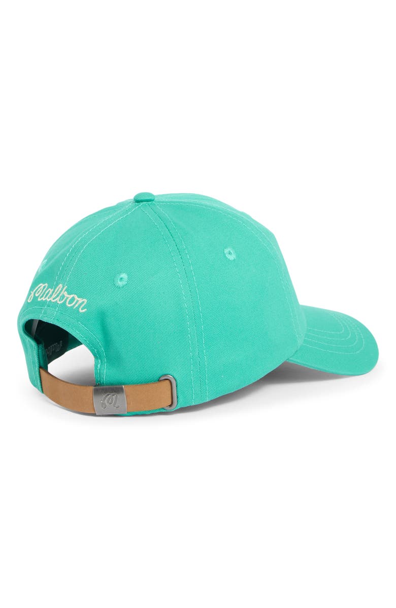 Malbon Golf Stamp Adjustable Dad Cap, Alternate, color, Marine Green