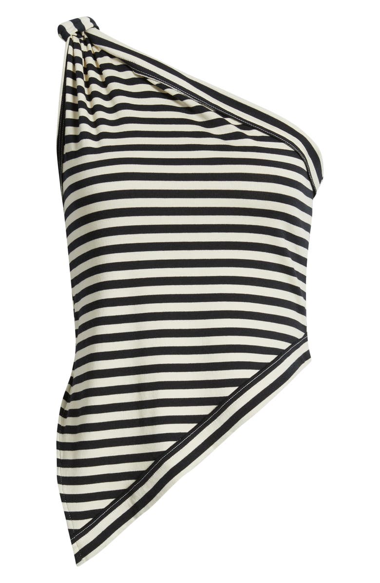 Free People Knot My Vibe One-Shoulder Asymmetric Top, Alternate, color, Black Combo