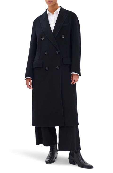 Vasso Double Breasted Wool Blend Coat