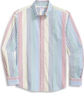 Brooks Brothers Friday Regular Fit Butcher Stripe Cotton Poplin Button-Down Shirt