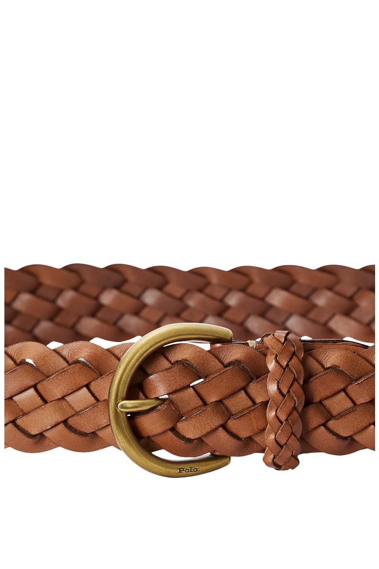 Braided Vachetta Leather Belt, Alternate, color, CUOIO