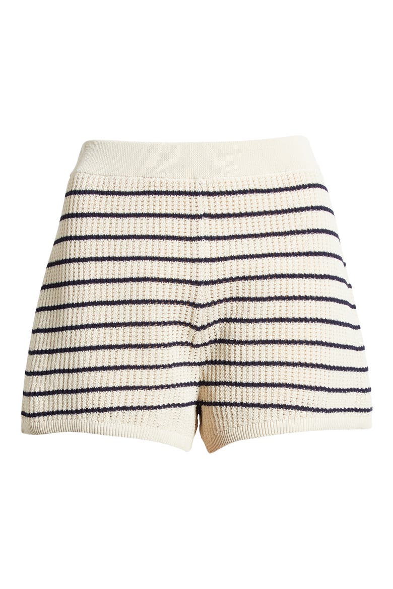 Viola Stripe Sweater Knit Shorts, Alternate, color, TURLE DOVE MULTI