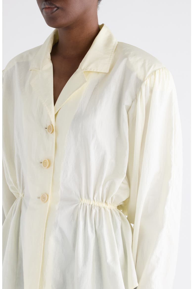 Puff Shoulder Peplum Shirt, Alternate, color, COCONUT MILK