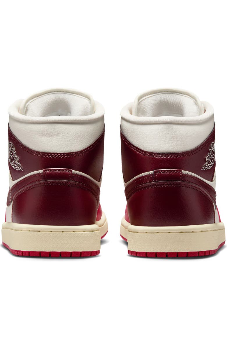 Jordan Air Jordan 1 Mid Sneaker, Alternate, color, Sail/ Dark Team Red/ Hibiscus