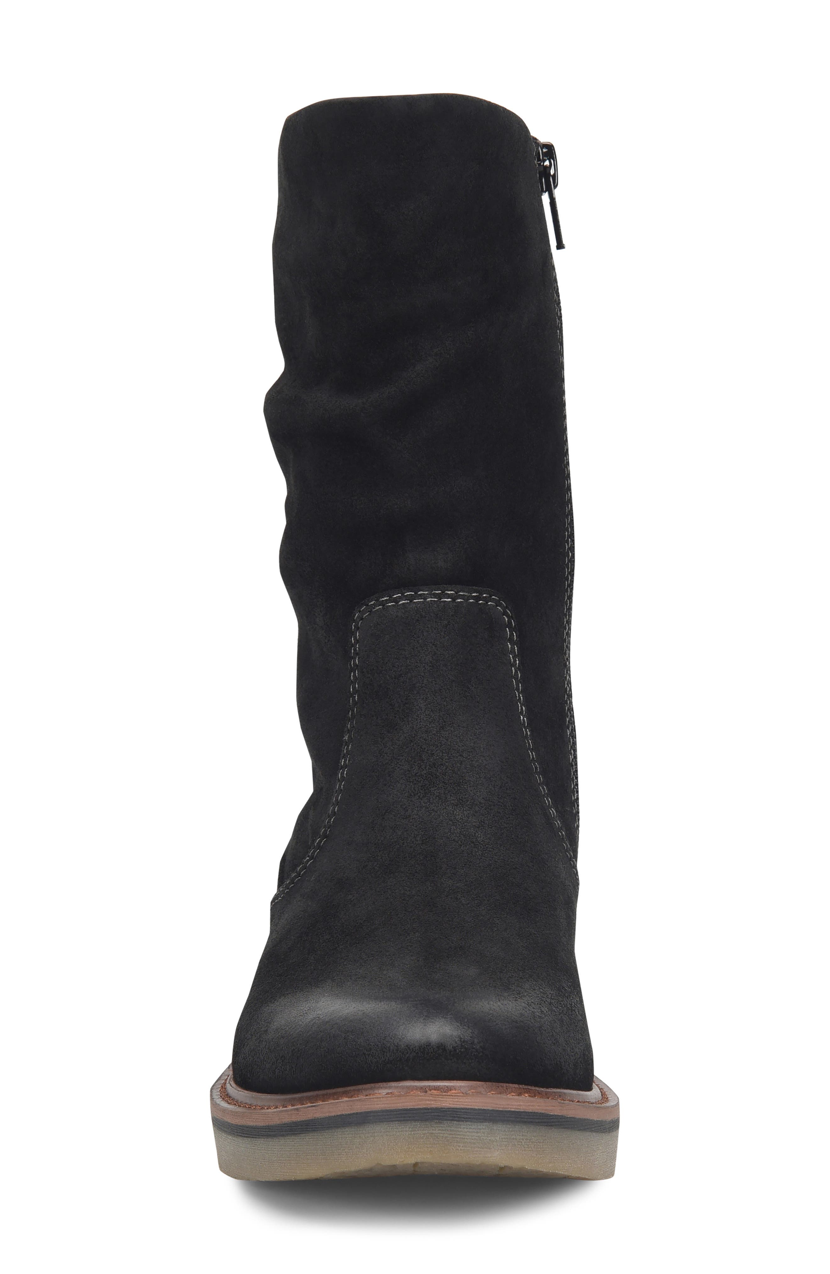 Comfortiva Renata Water Resistant Boot, Alternate, color, Black Suede