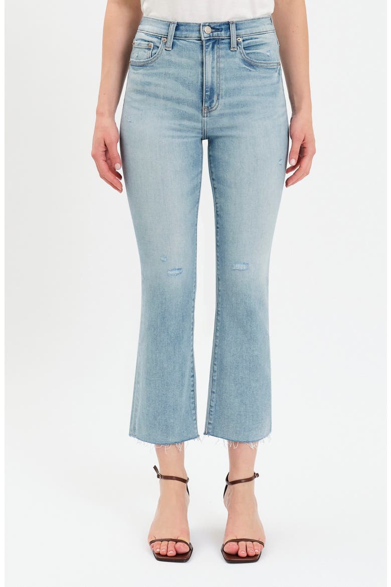 Shy Girl High Waist Crop Flare Jeans, Main, color, NEW LIGHT