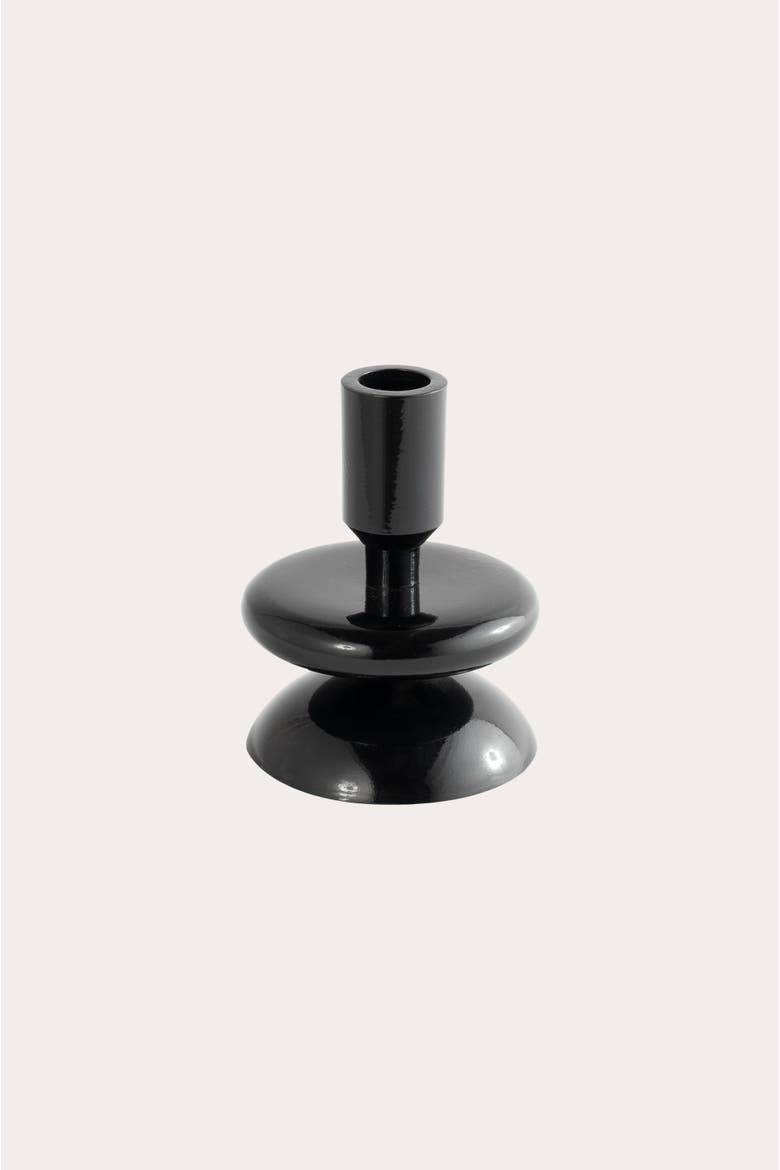 Aluminum Candle Holder, Alternate, color, Black