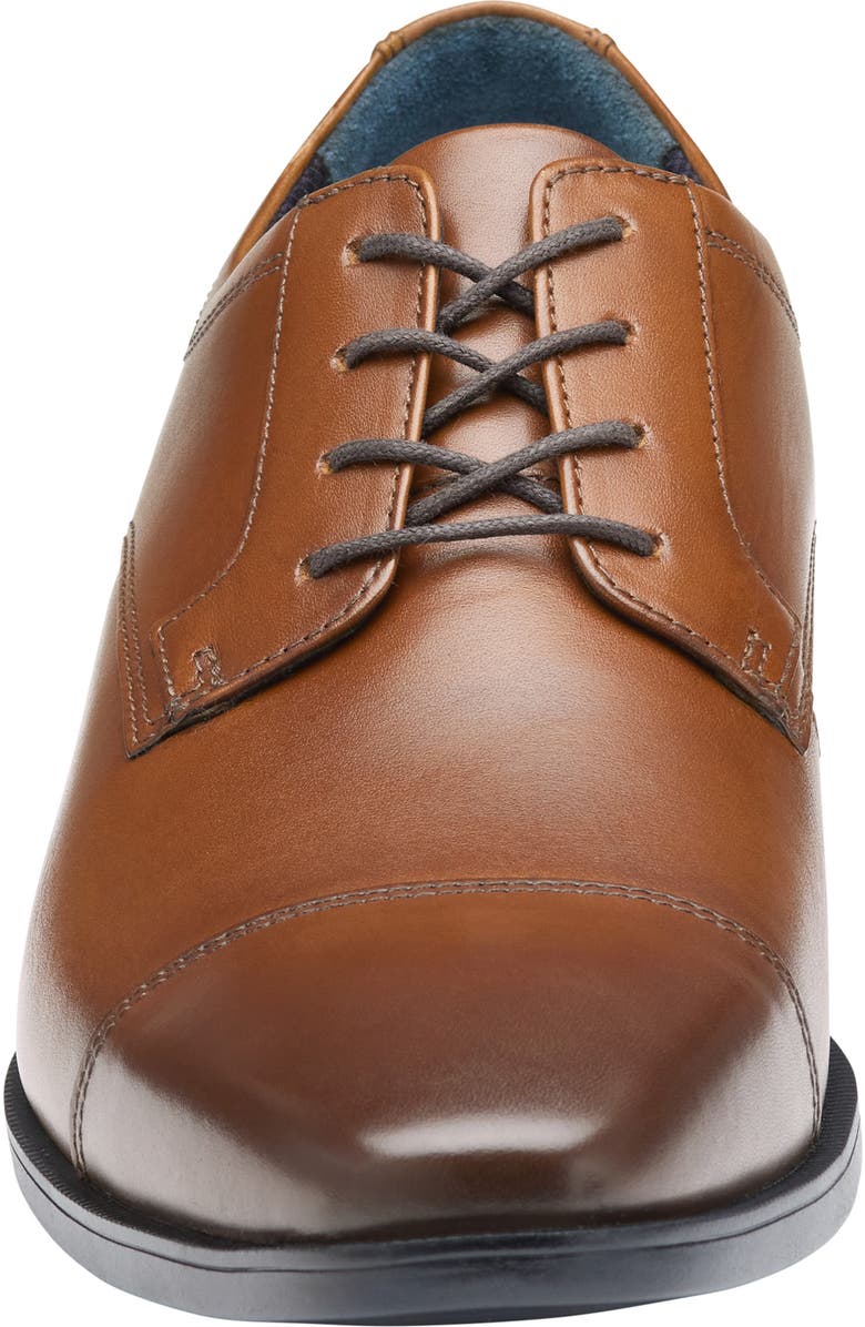 Johnston & Murphy Landon Cap Toe, Alternate, color, Tan Full Grain