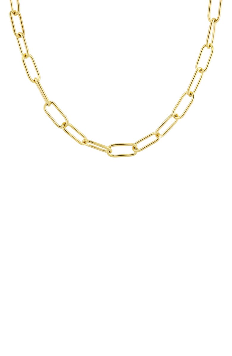 REBL Gender Inclusive Paperclip Chain Necklace, Main, color, Gold