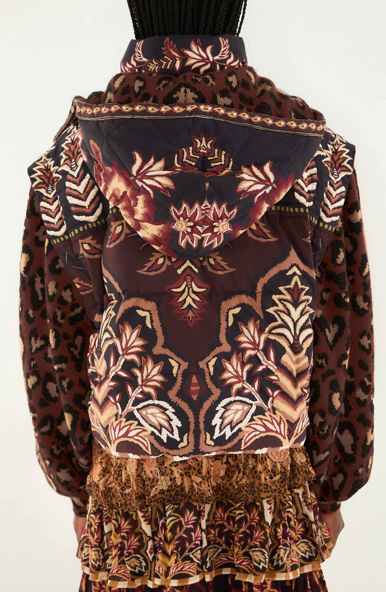 FARM Rio Ainika Hooded Puffer Jacket, Alternate, color, Winter Ainika Brown