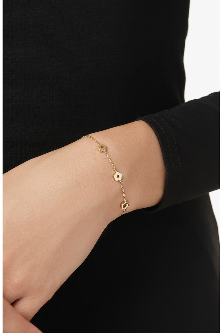 Flower bracelet - Rowena Bracelet, Alternate, color, Gold