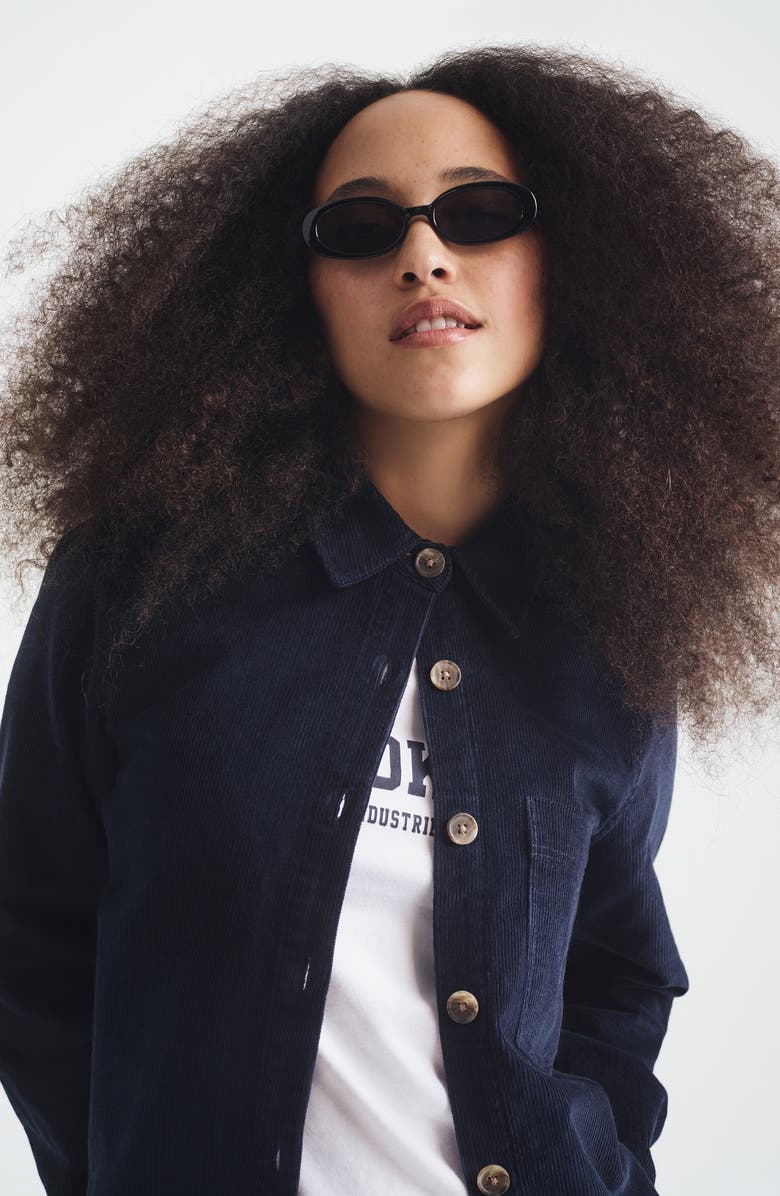 Brooklyn Industries Cotton Corduroy Overshirt, Alternate, color, Dark Sapphire