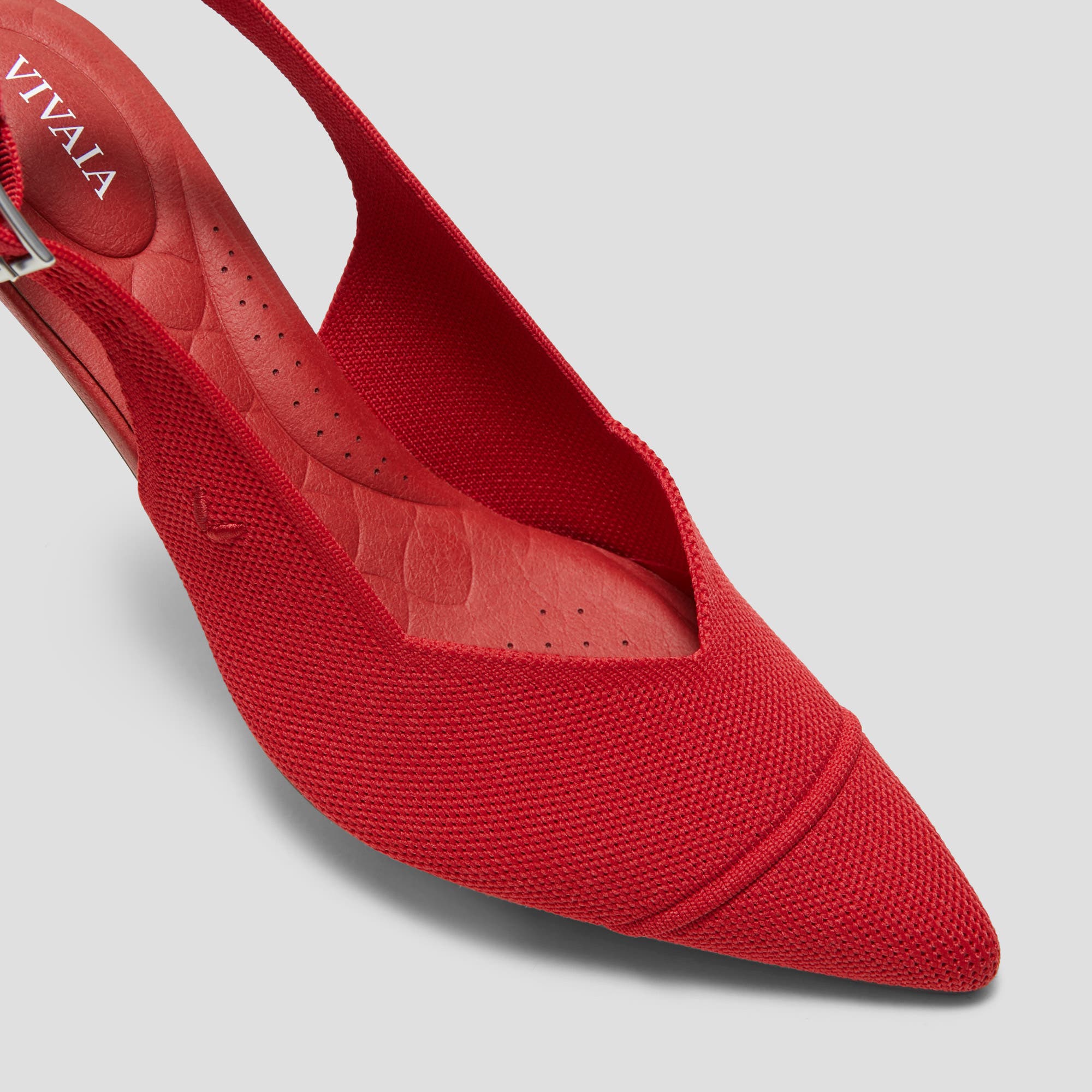 Addison Pointed-Toe Slingback Sandals, Alternate, color, Ruby  Red