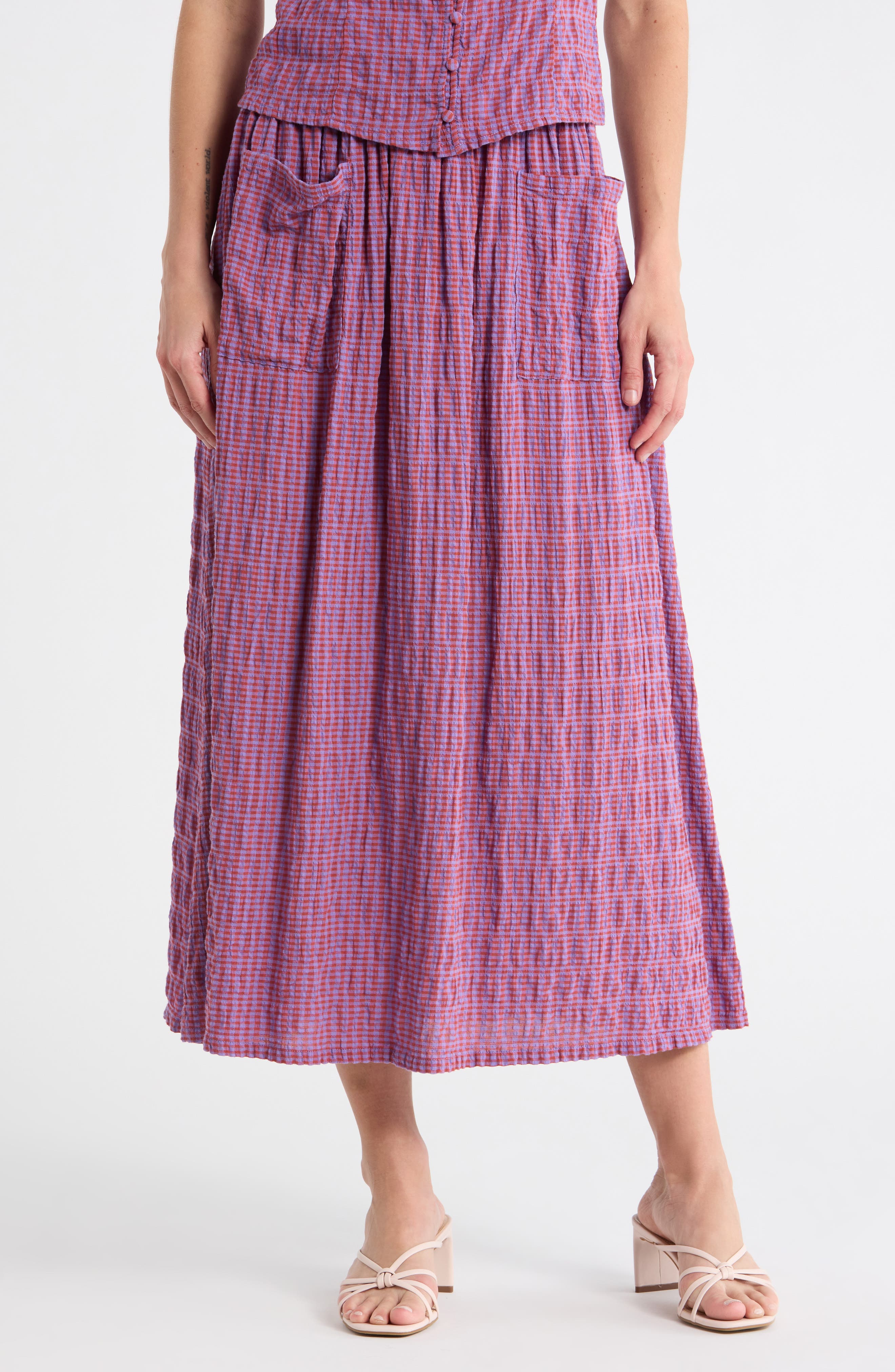 Gingham Maxi Skirt - image 3