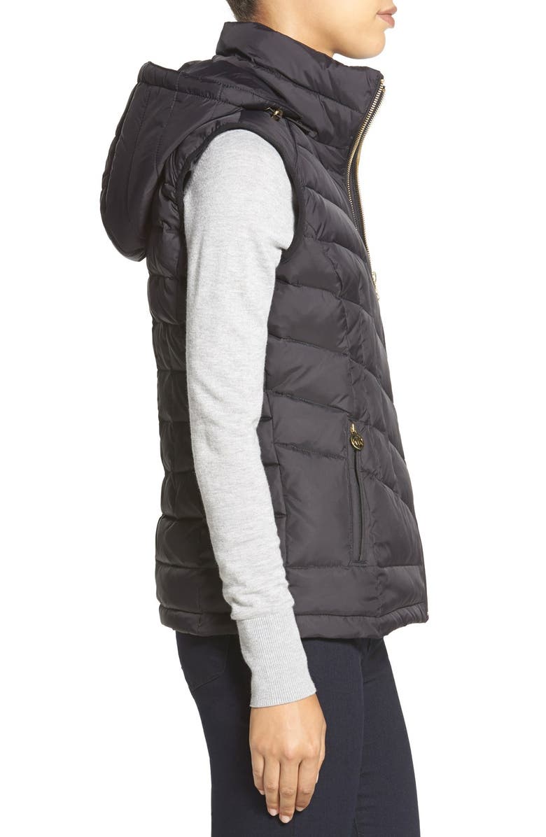 MICHAEL Michael Kors Quilted Down & Feather Fill Vest with Detachable Hood, Alternate, color,