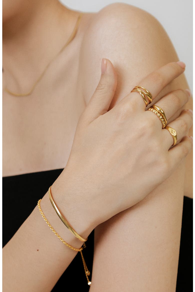 Snake Chain Bracelet, Alternate, color, 18CT GOLD VERMEIL