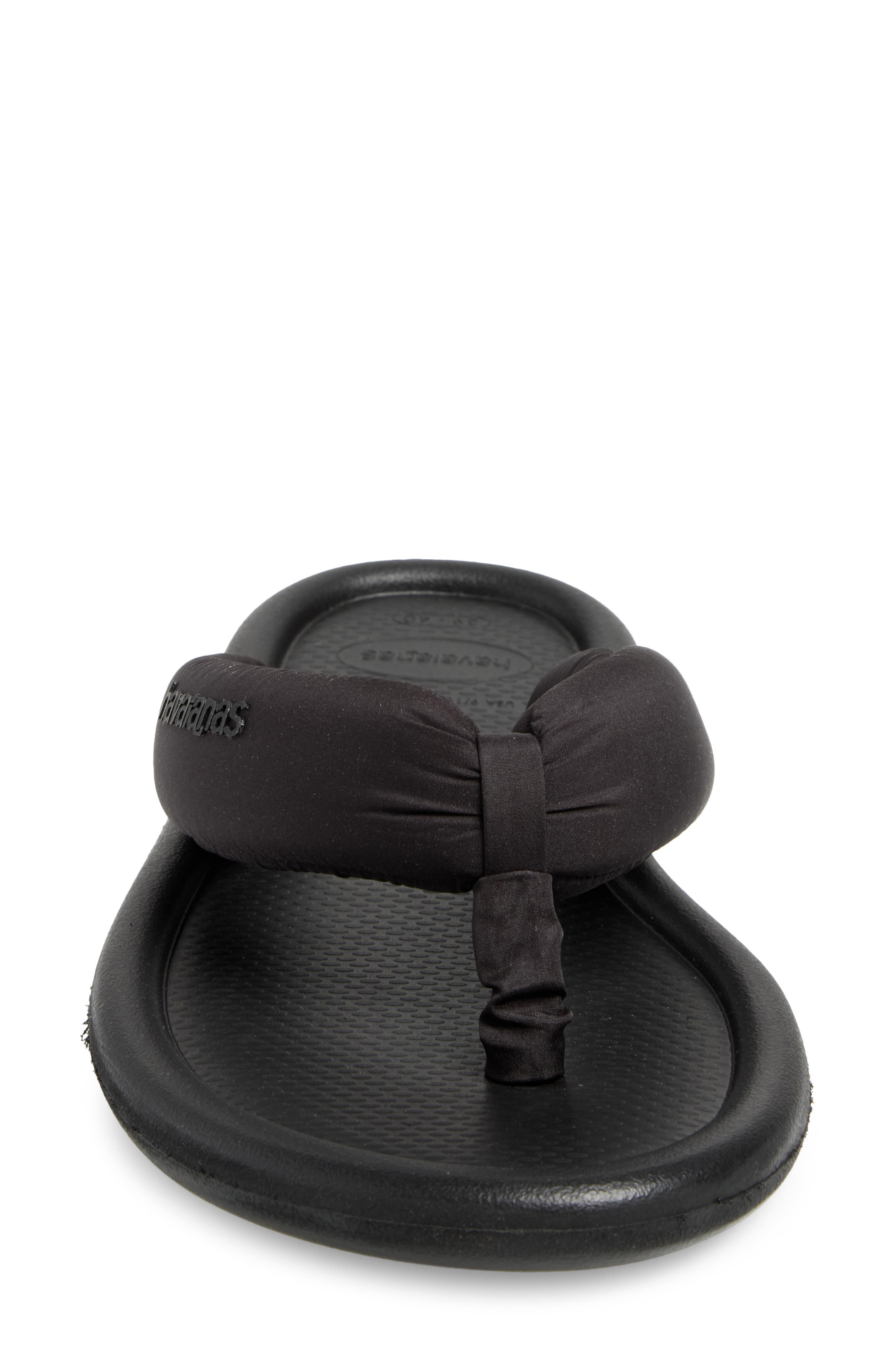 Maxi Puffed Flip Flop, Alternate, color, BLACK