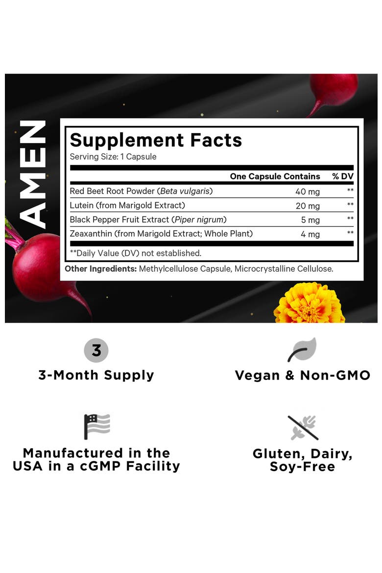 Amen Eyes Lutein Zeaxanthin Supplement, Alternate, color, White