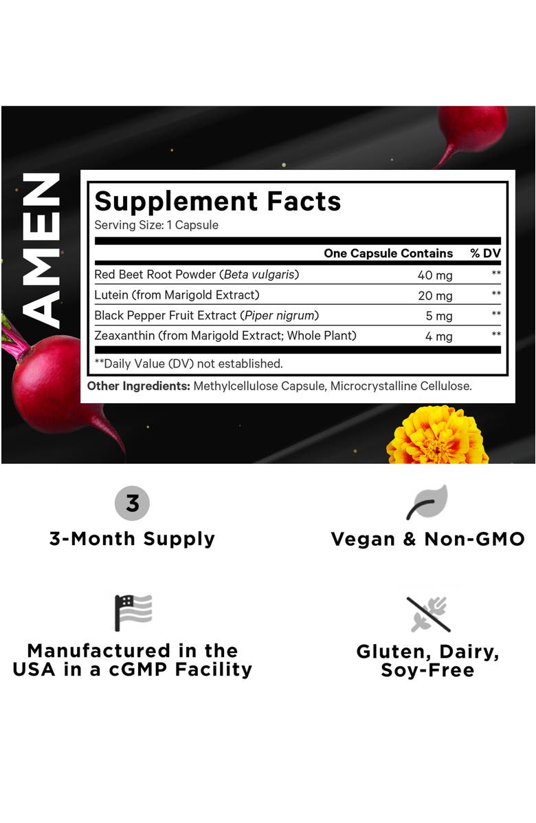 Codeage Amen Eyes Lutein Zeaxanthin Supplement, Alternate, color, White